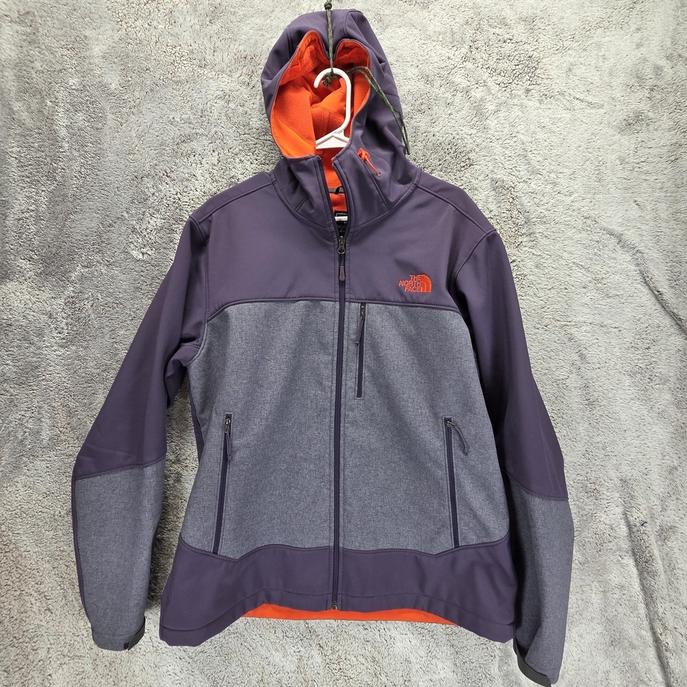 North Face Jacket Mens Large Purple Apex Bionic Softshell Windproof Fleece Lined